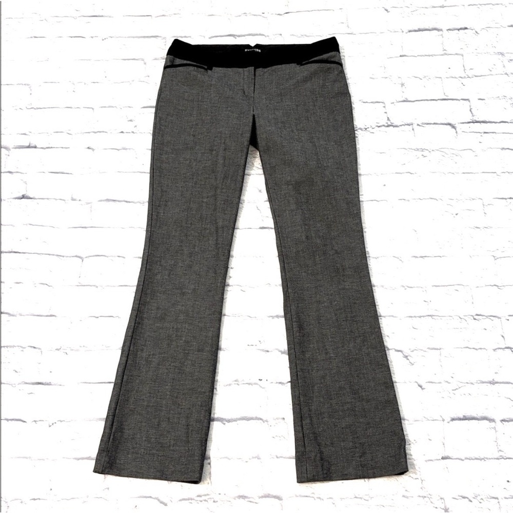 Express Columnist Straight Leg Gray Dress Pants 34 Inch Inseam Size 10 Long